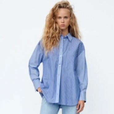 ZARA - STRIPED POPLIN SHIRT