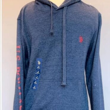 US POLO MEN SWEATER WITH HOODIE SIZE SMALL COLOR NAVY SIZE SMALL COLOR NAVY